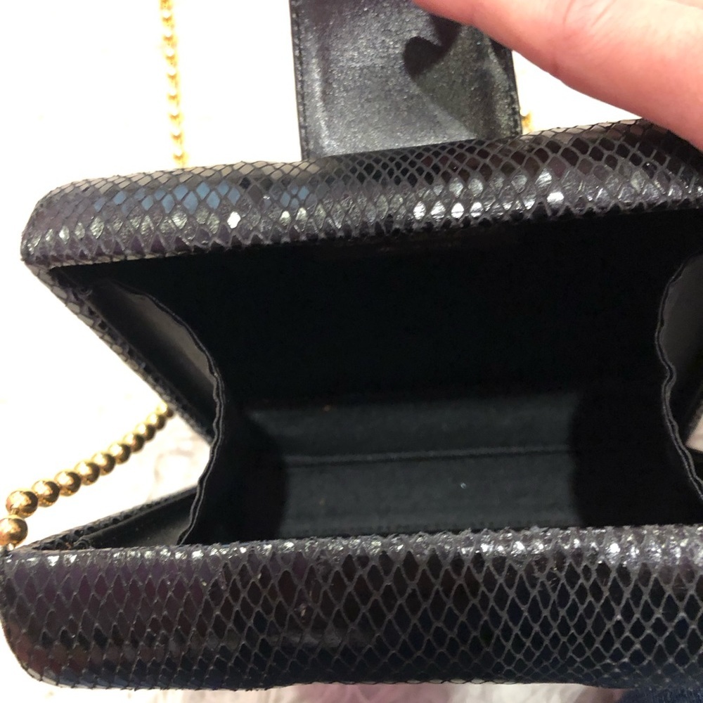 Stuart Weitzman Vintage Reptile Embossed Square M… - image 5